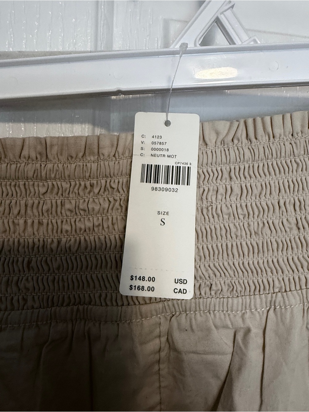 Anthropologie Beige Wide-Leg Lace Panel Pants - Picture 4 of 4